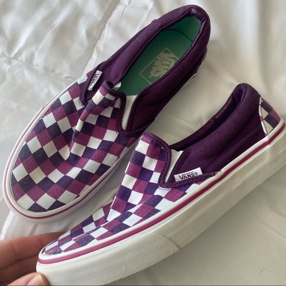 Purple Checkered Vans - Picture 3 of 5